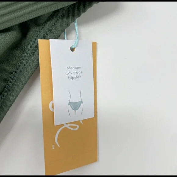 Target Ribbed bikini bottoms olive green - Picture 3 of 4